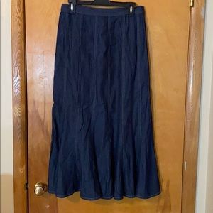 Chambray denim maxi skirt!